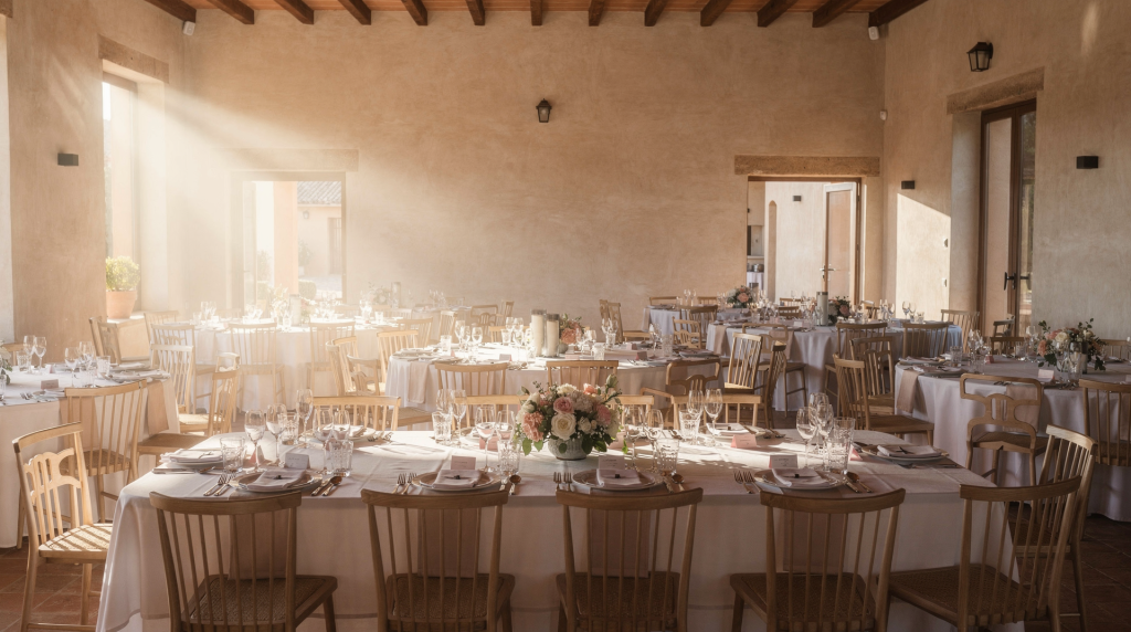 Cómo fotografiar salones de boda antes de que lleguen los invitados